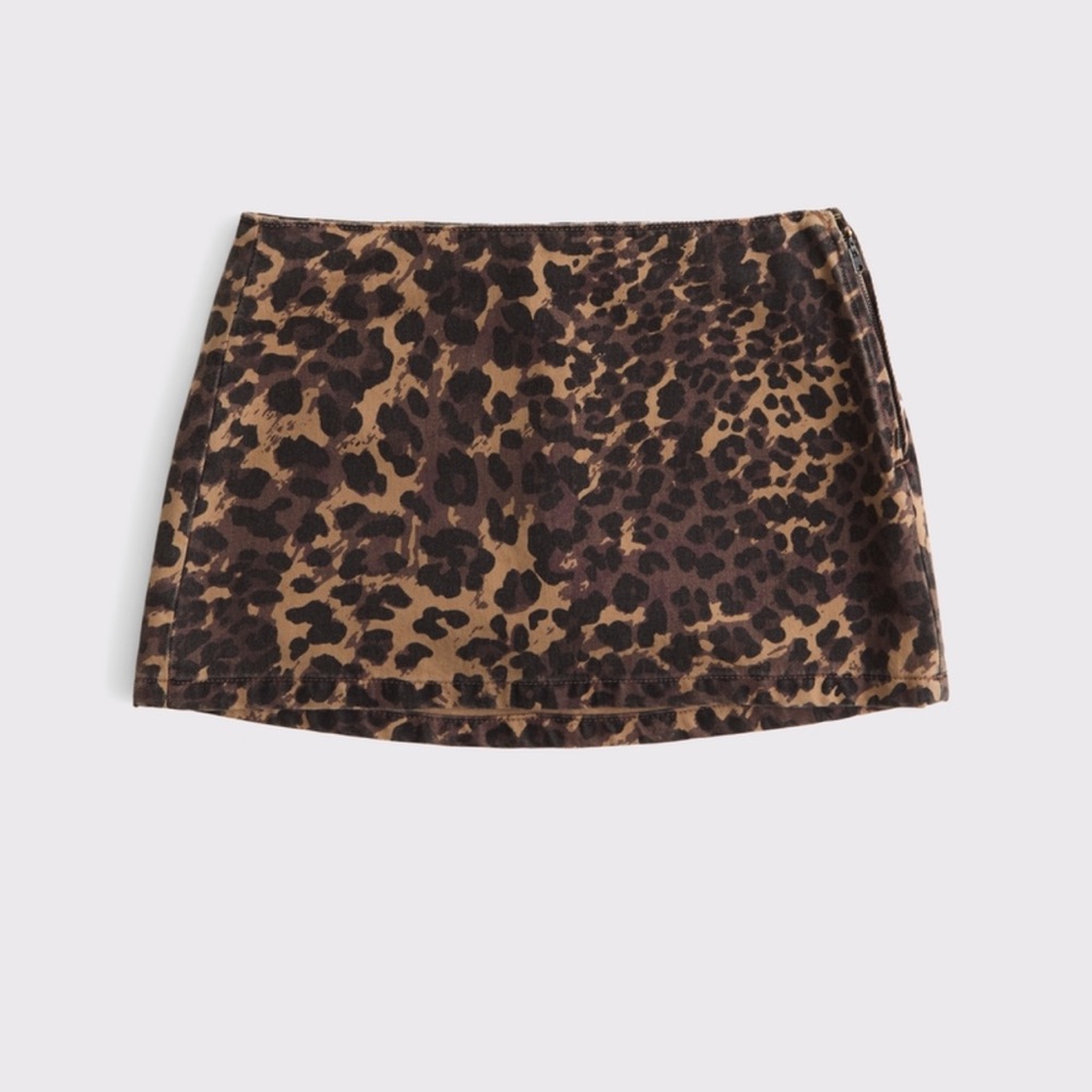Leopard Print Mini Skirt